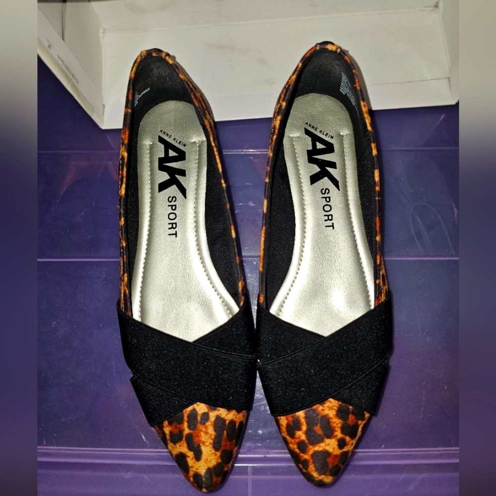 Anne Klein Sport Leopard Flats